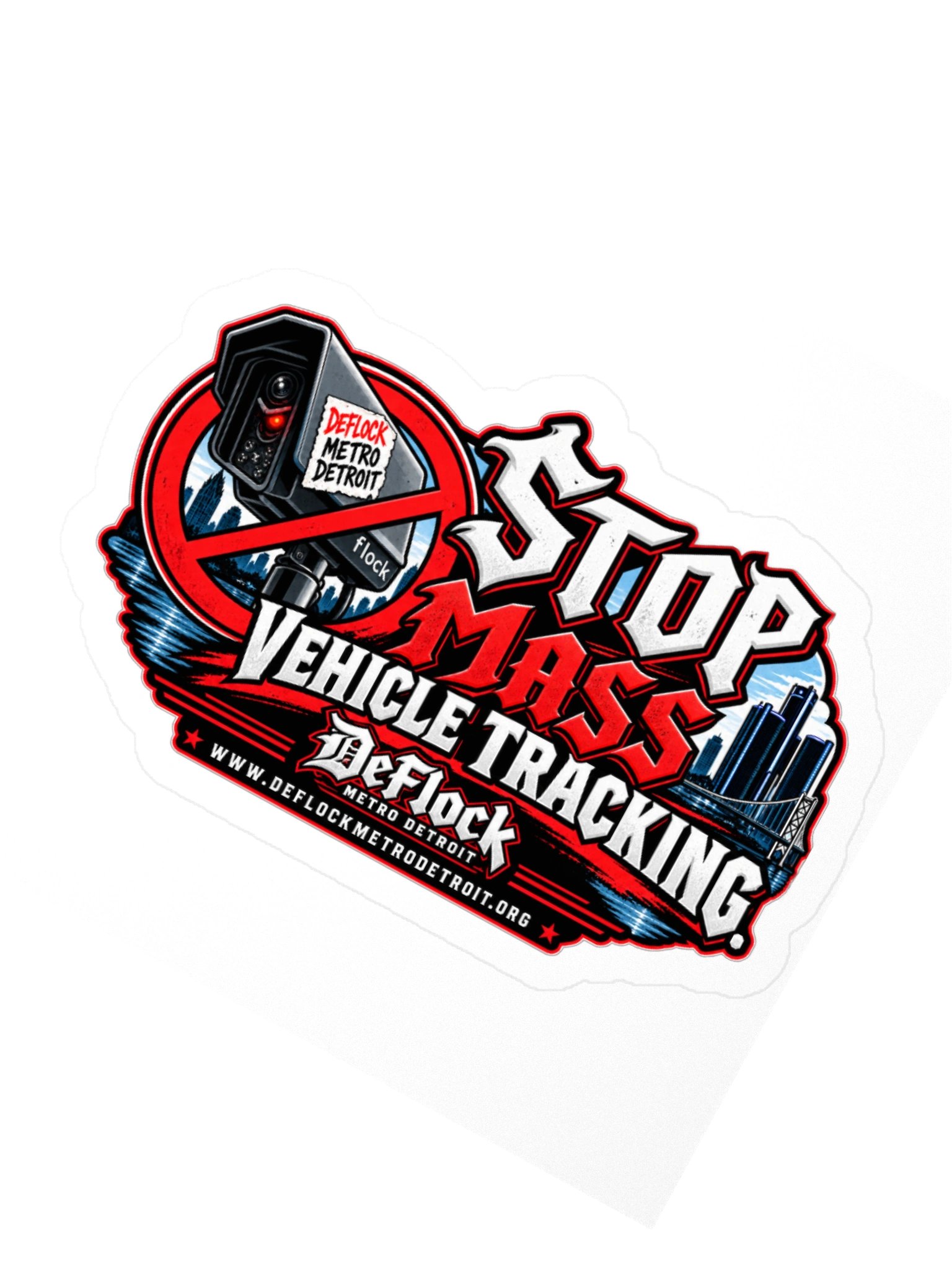Stop Mass Vehicle Tracking Sticker product image (5)