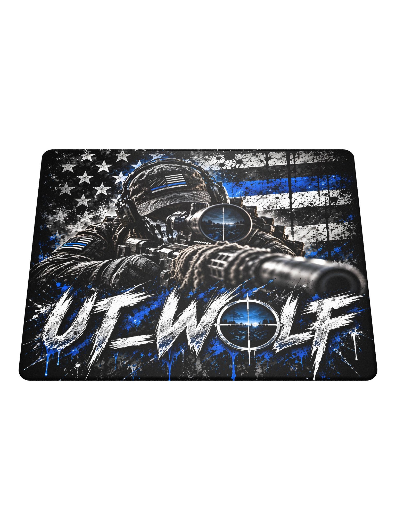 UT_Wolf Sniper Flag Tactical Gaming Mouse Pad product image (1)