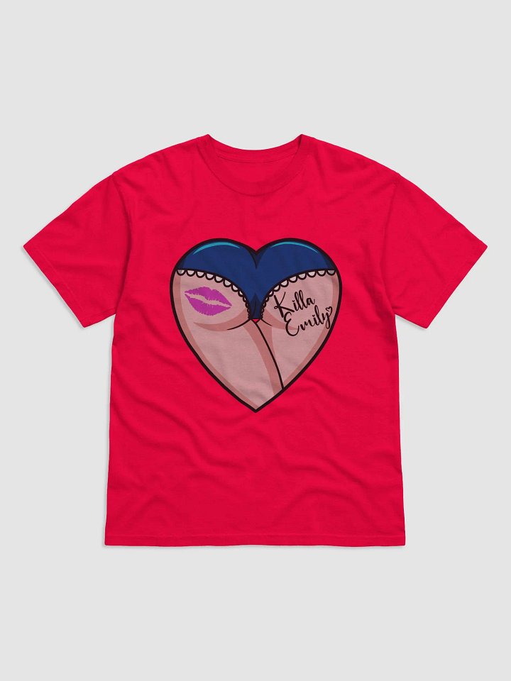 KILLA EMMY BLUE AND RED HEART BUTT TEE product image (1)