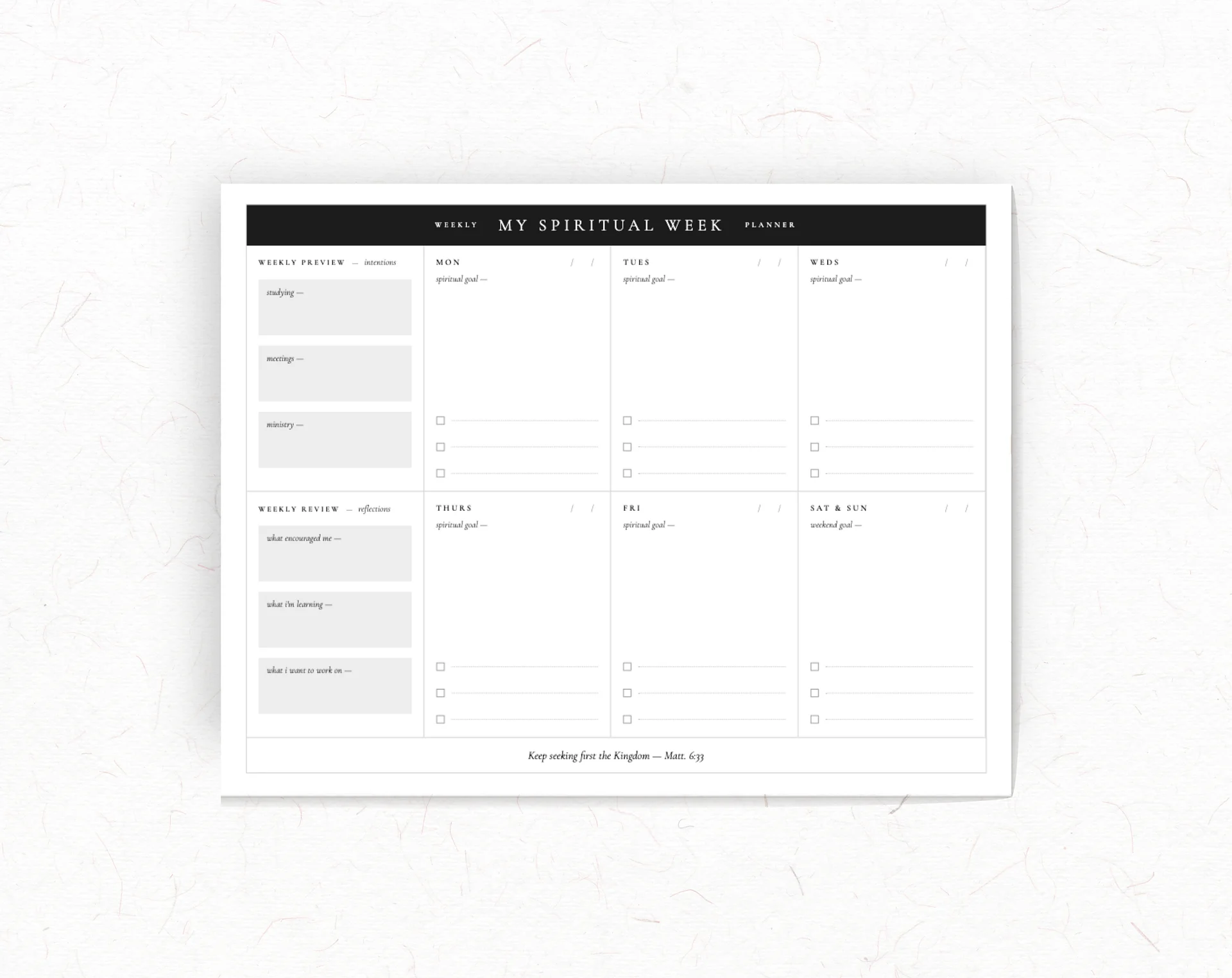 My Spiritual Week Planner Notepad product image (1)
