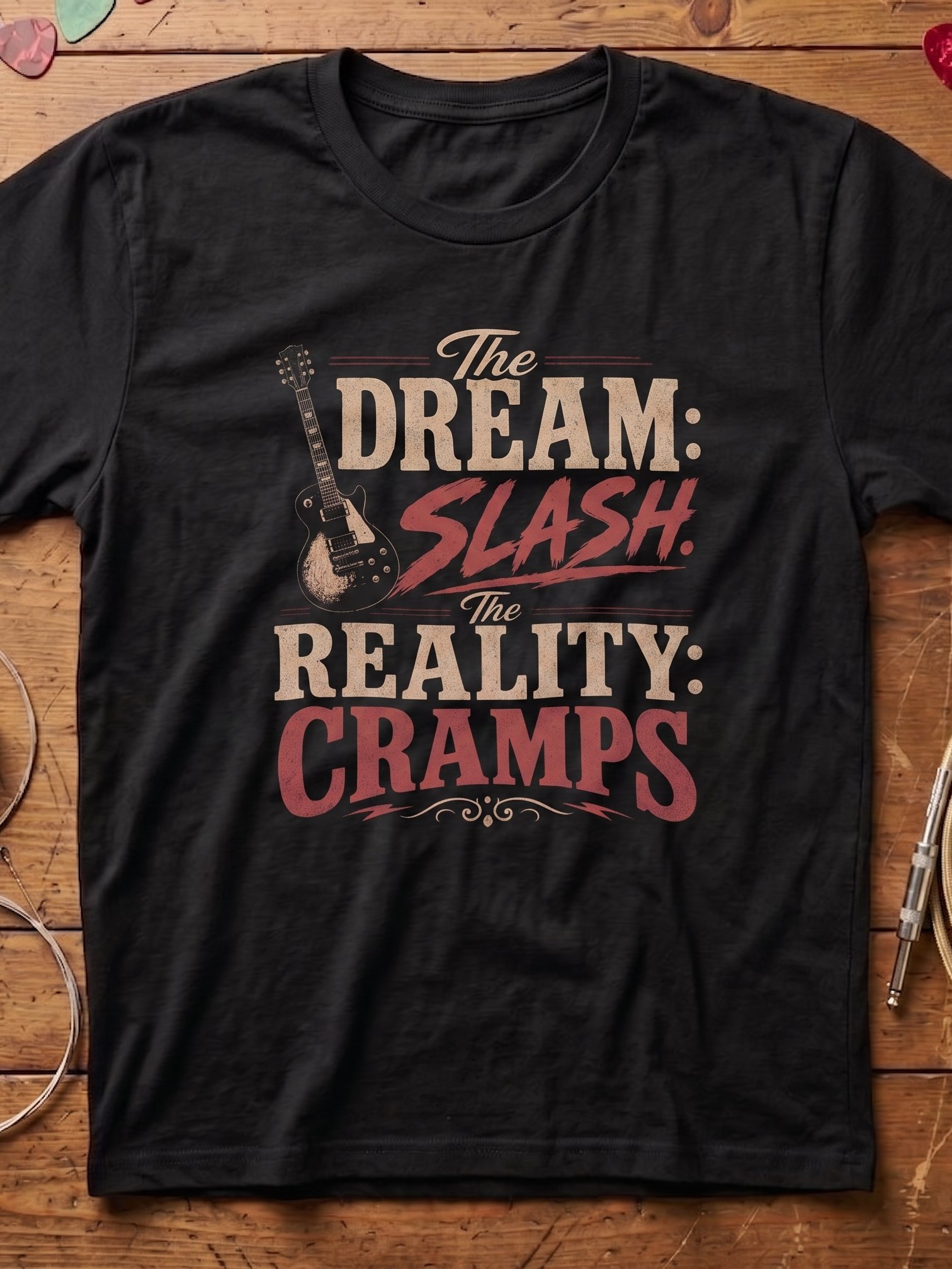 The Dream: Slash. The Reality: Cramps - guitar t-shirt | guitar t-shirts product image (1)