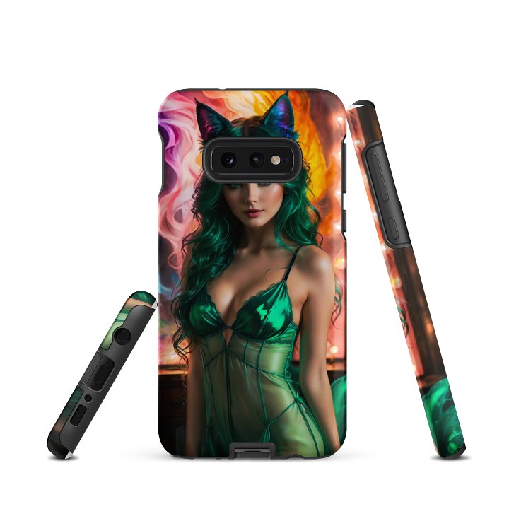 Fantasy Fox Girl - Emerald Flame Samsung Case product image (2)