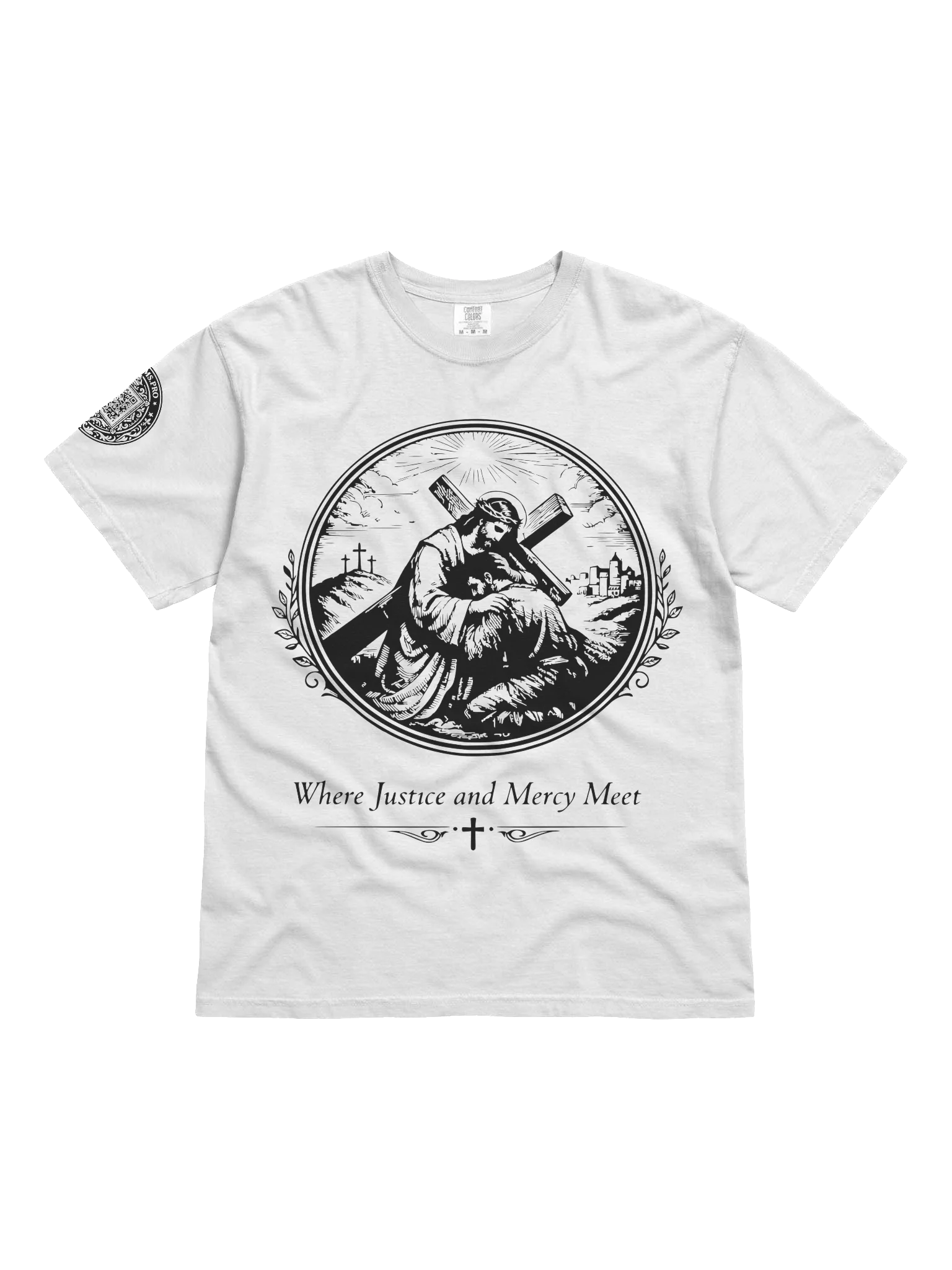 Justice Meets Mercy (Black on White/Color) product image (1)