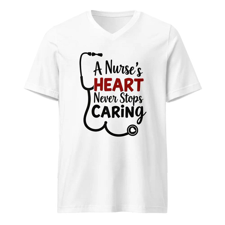 Nurse's Heart V-Neck Tee product image (1)