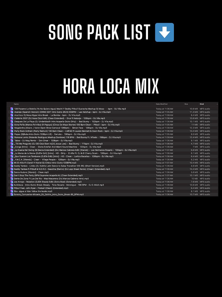 Hora Loca Mix – Song Pack product image (2)