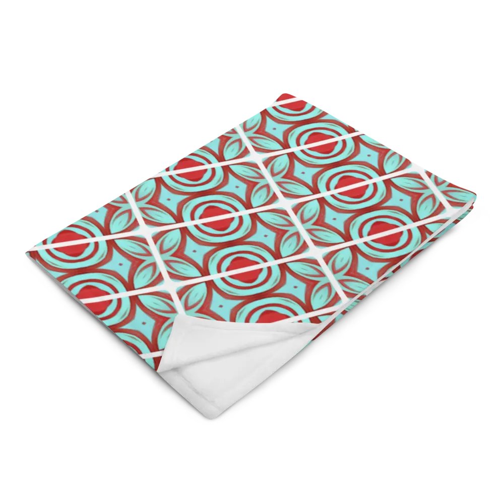 Blue & Red Diagonal Pattern Throw Blanket product image (4)