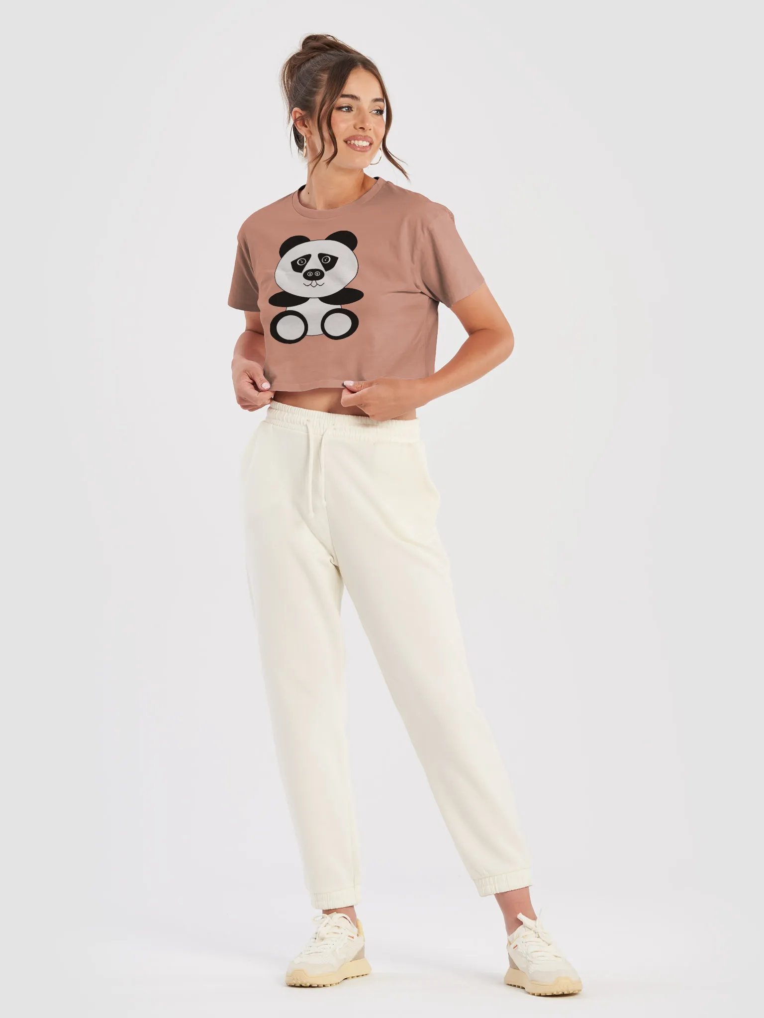 Stylish Stencil Panda Crop Top product image (26)