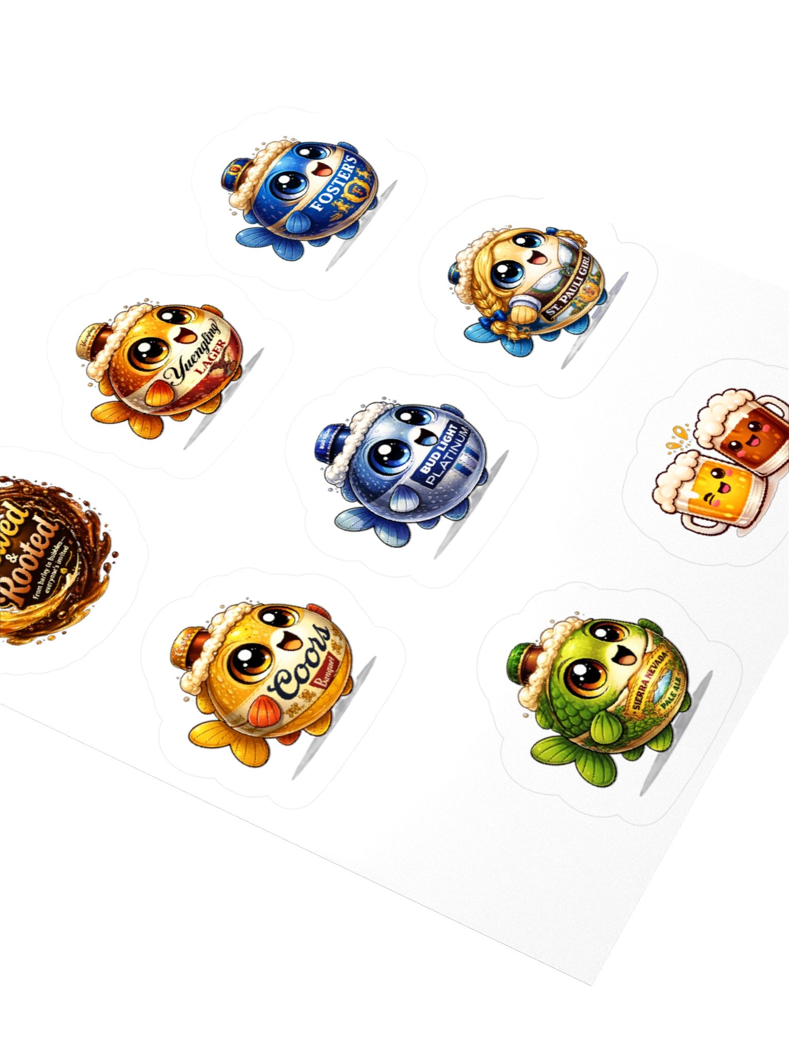 Brewed & Rooted Sticker Pack product image (11)