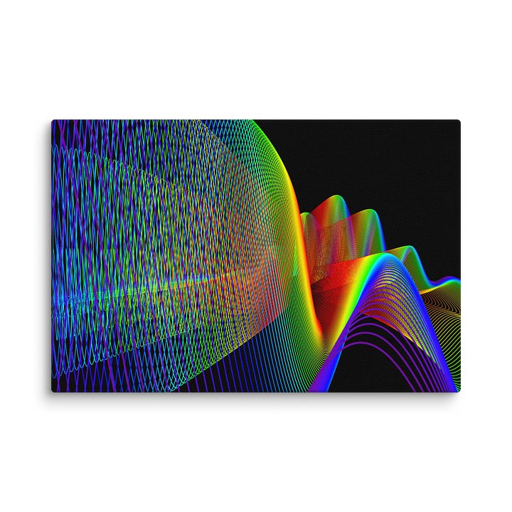 Sparse Spectral Spaceport Tau - Diffraction Curves Physics Art Canvas Print product image (1)
