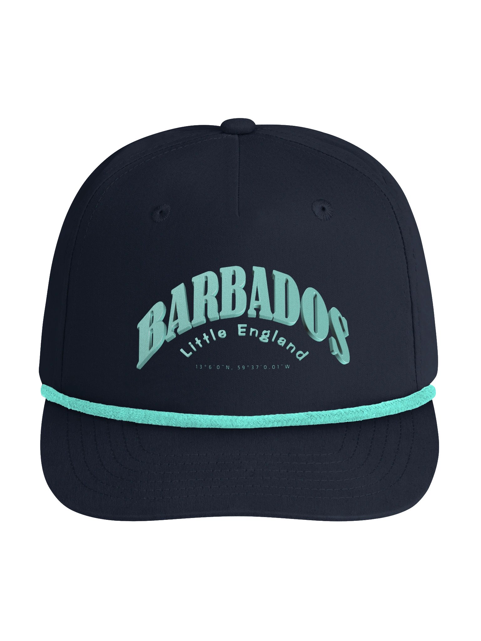 Caribbean Apples - Barbados | Golf Rope Cap | Navy & Mint | Print product image (1)