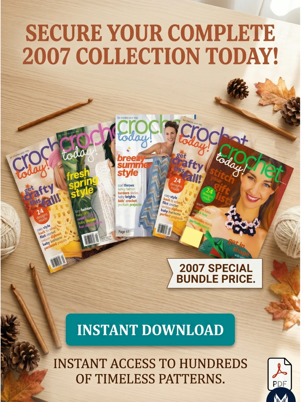 A Year of Vintage Crochet: The 2007 "Crochet Today!" 5-Issue Digital Vault product image (7)
