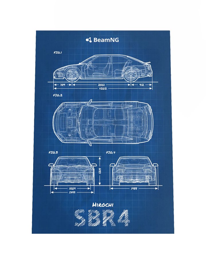 Hirochi SBR4 Blueprint Poster product image (1)