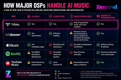 Music streamer TIDAL has just announced some of the most pointed and economically targeted rules surrounding AI Music. No ful...