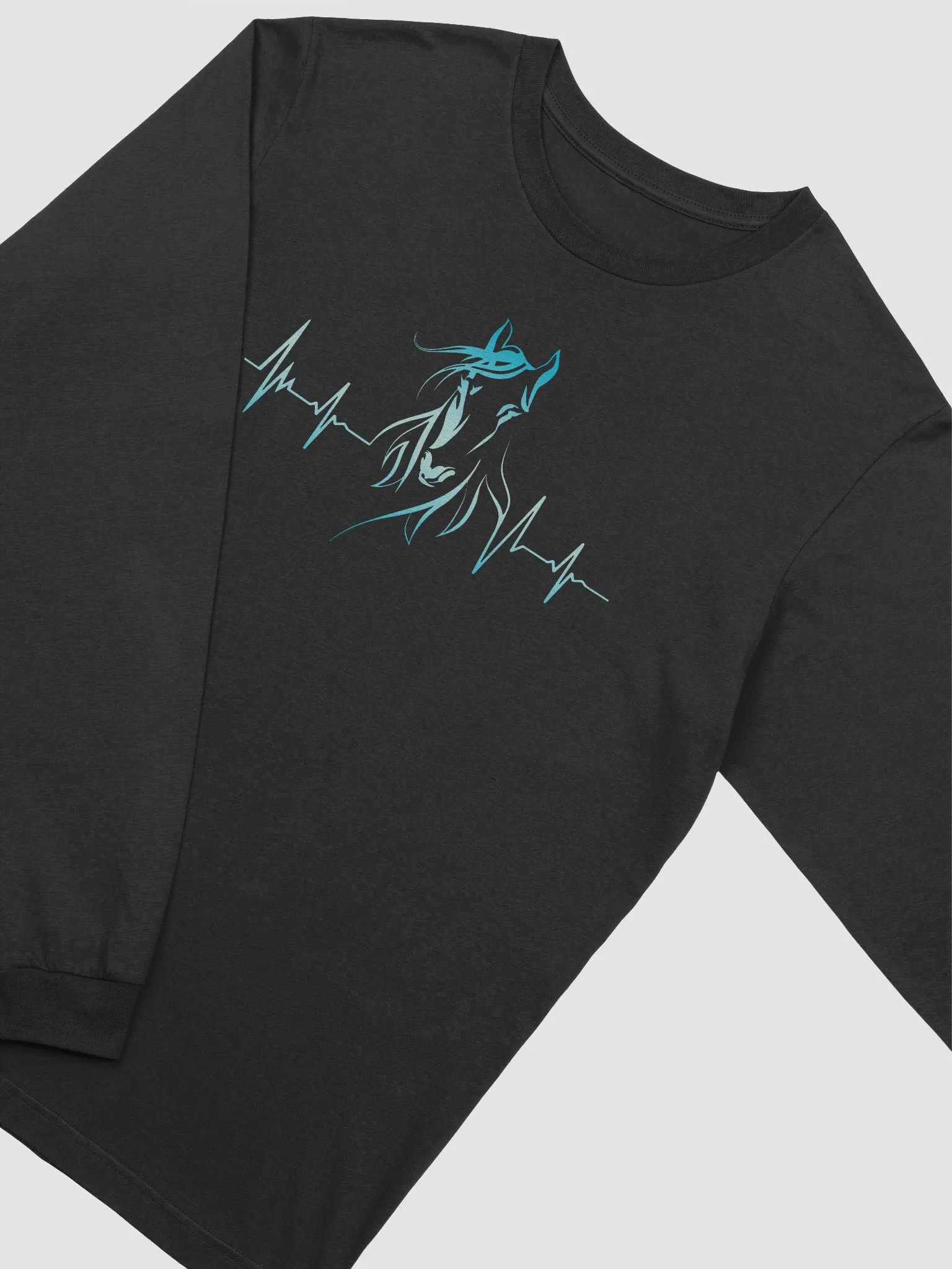 Horse Heartbeat Bella+Canvas Supersoft Long Sleeve T-Shirt product image (2)