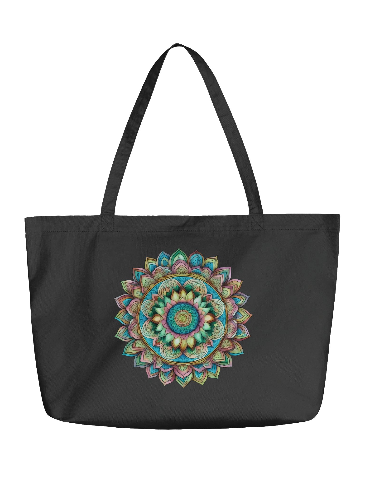 Autumn Bloom Mandala - Eco-conscious Organic Cotton Totes product image (1)