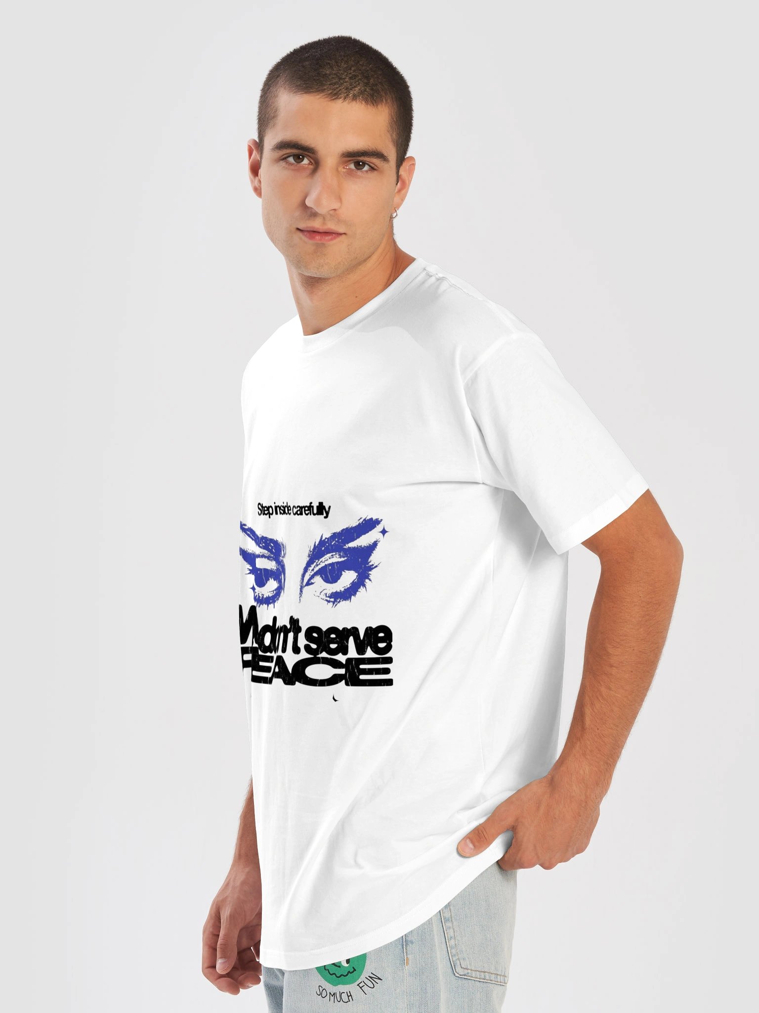 Step Inside Carefully PEACE Eyes Graphic Tee product image (13)