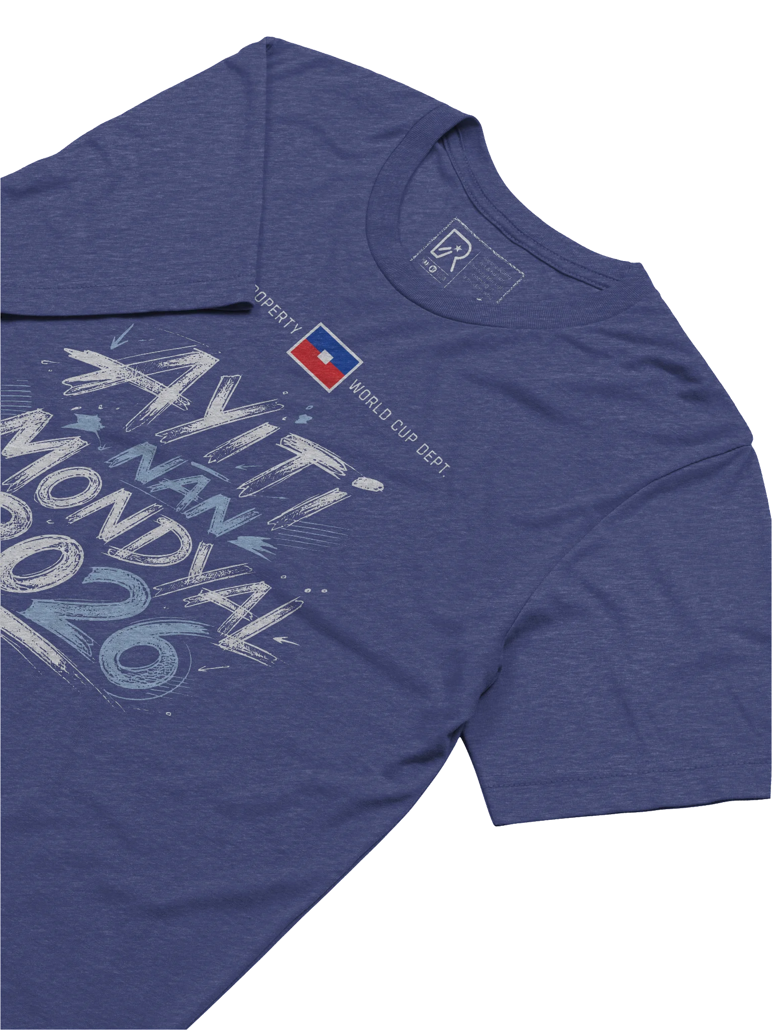 HAITI NAN MONDYAL 2026: Patriotic Tri-Blend Tee product image (6)