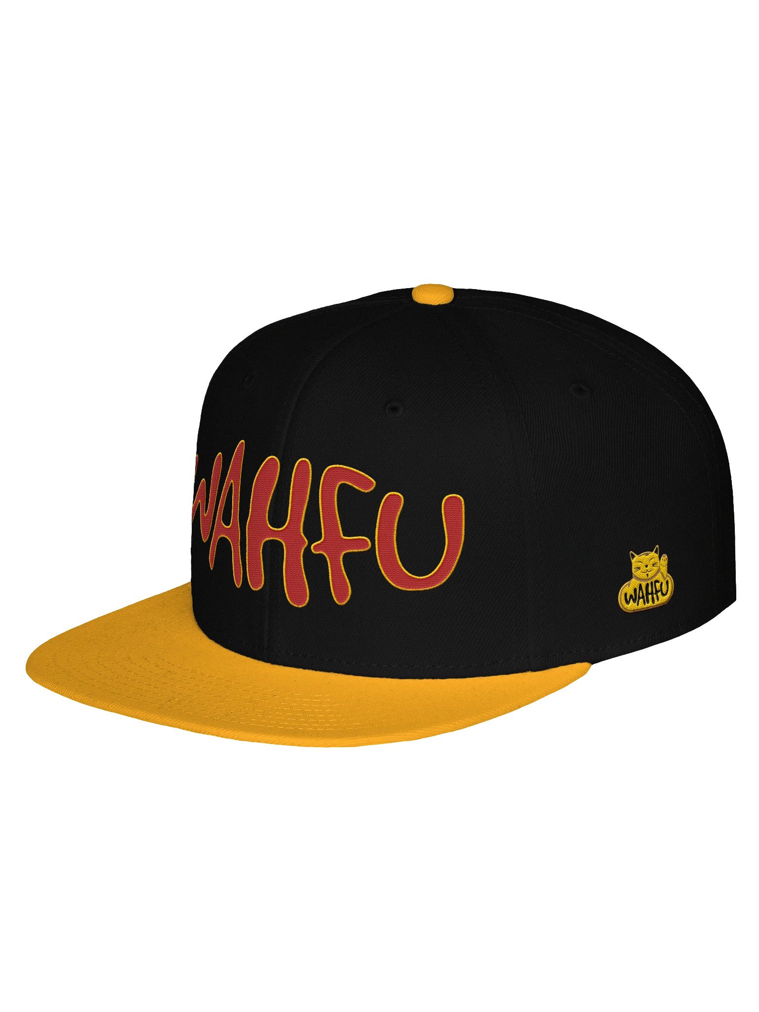 WAHFU Embroidered logo snapback cap - Black Gold product image (5)