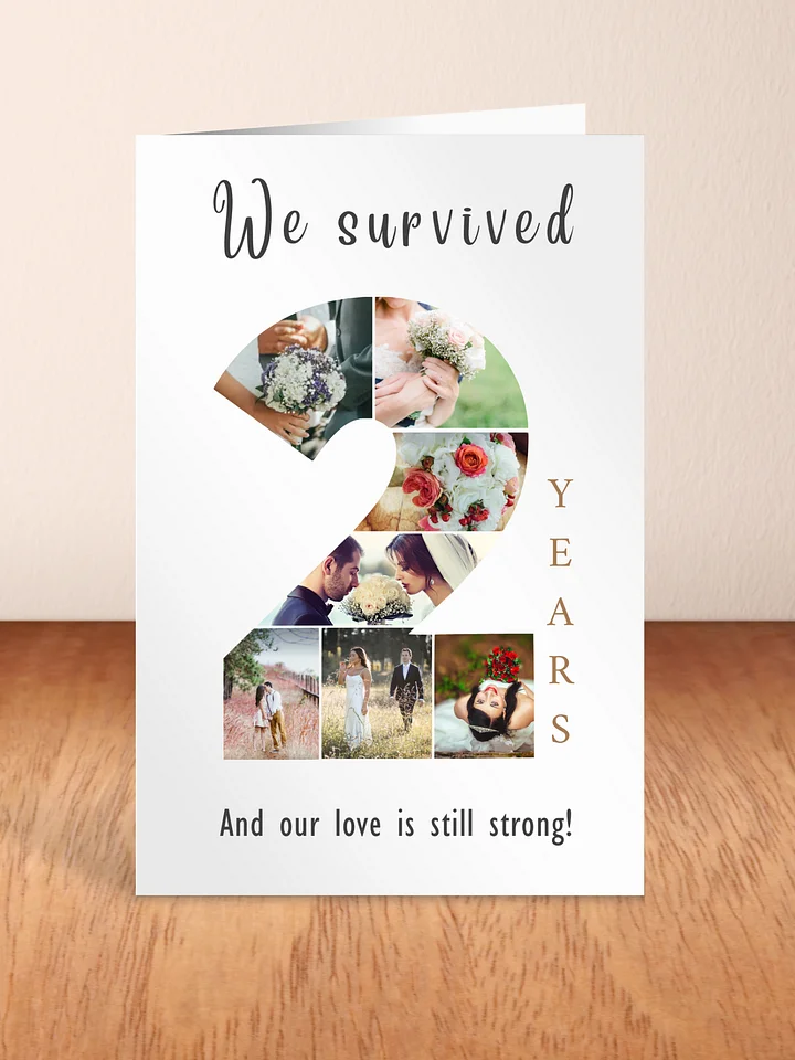 2 Year Anniversary Photo Card Editable Canva Template product image (2)