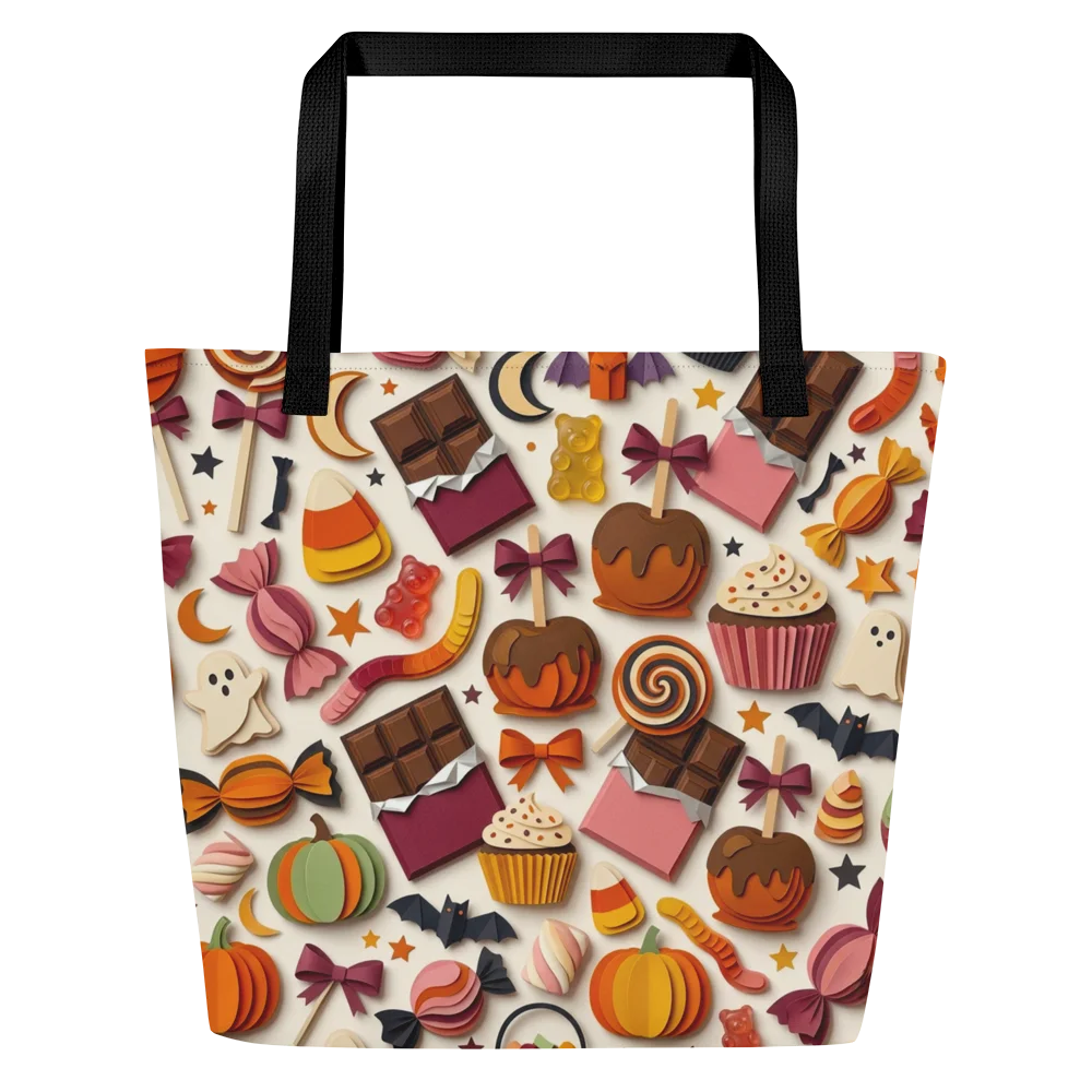 MINAY Spooky Sweet Treats All-Over-Print Tote Bag | Cute Halloween Candy Bag & Reusable Shopper product image (1)