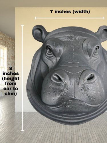 Wall Mounted Hippo Head - 3D Printed product image (5)
