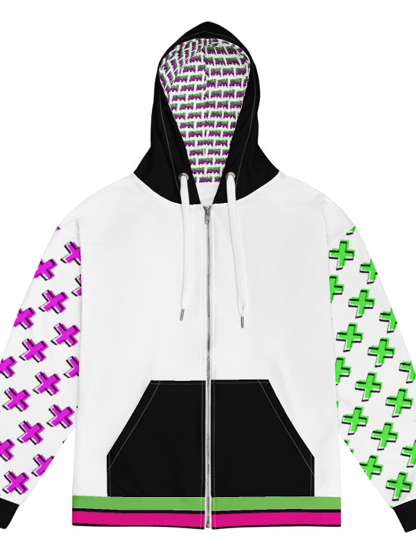 ZIMMI GlitchWave Hoodie (White Out Edition) + Sticker Pack product image (2)