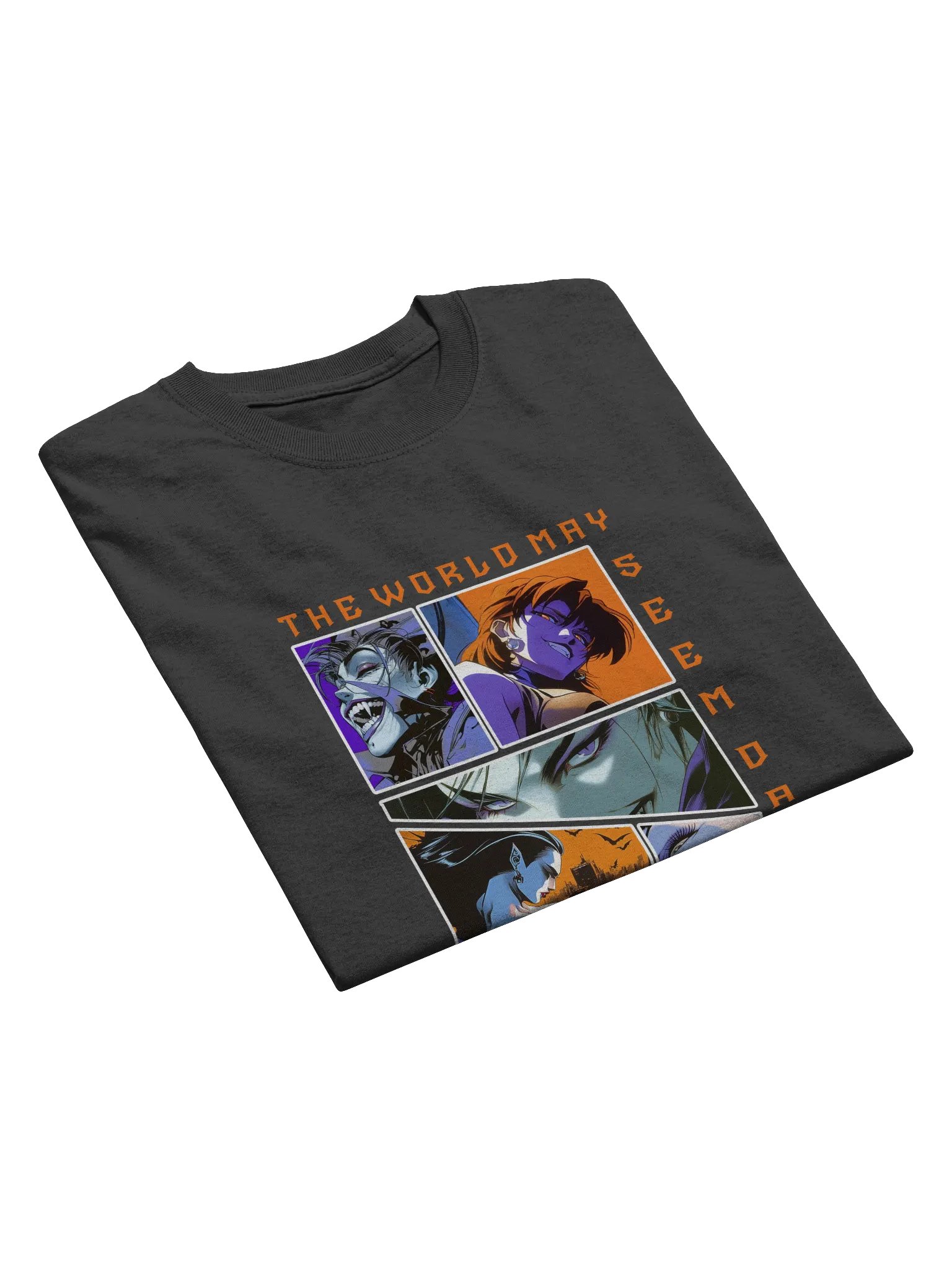 "The world may seem dark" Panel Heavyweight Printed T-Shirt product image (2)