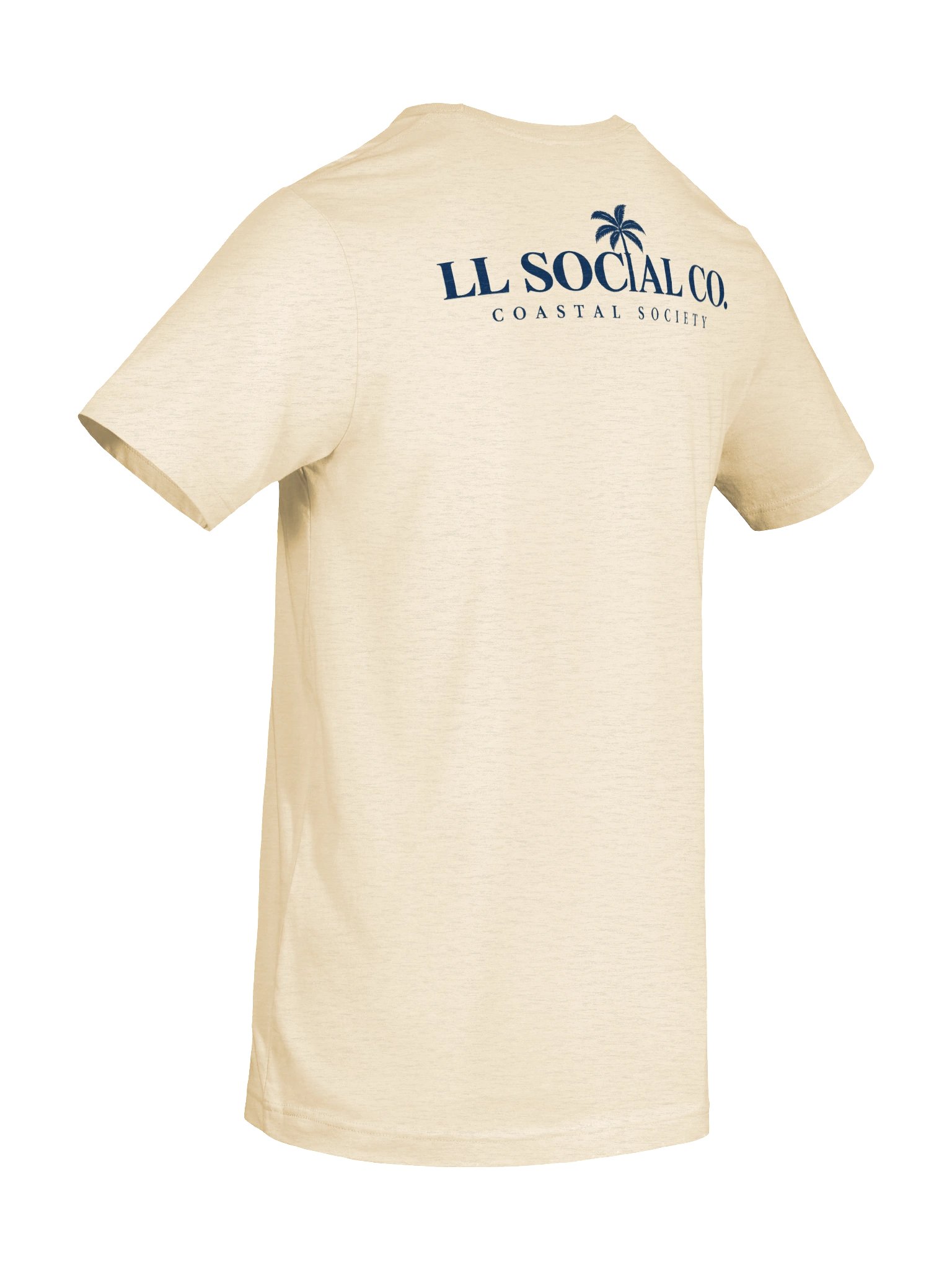 LL Social Co. Coastal Society Essential Tee — Oyster | Navy product image (88)