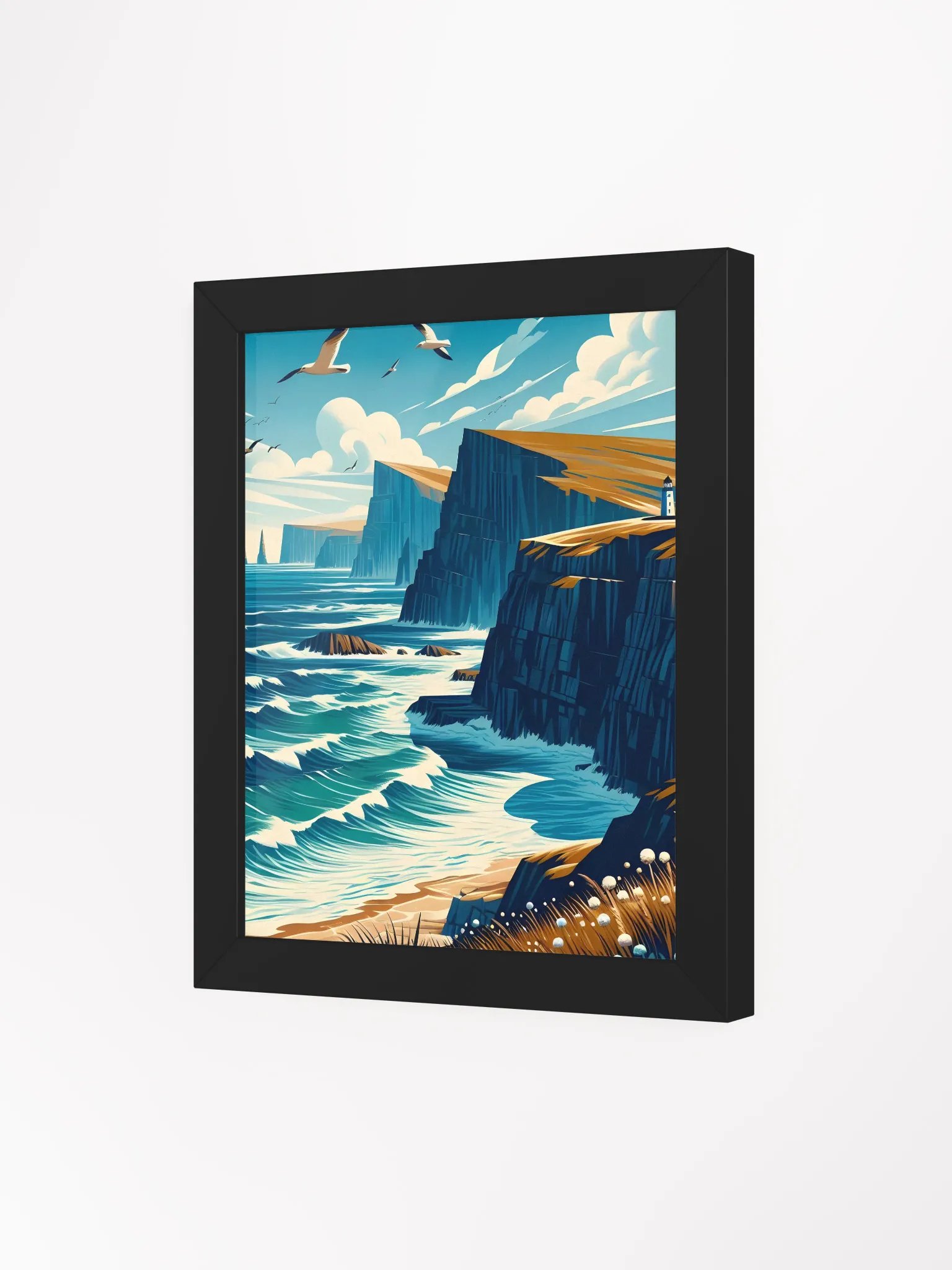 Sea Cliffs Matte Poster In Frame product image (57)