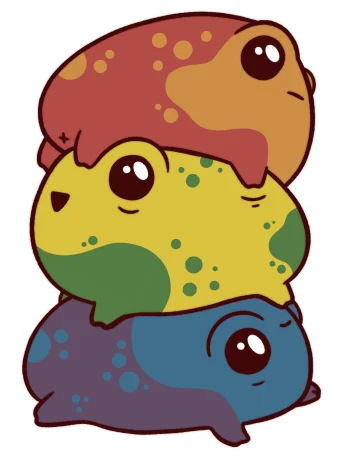 sticker : pride frogstack product image (2)