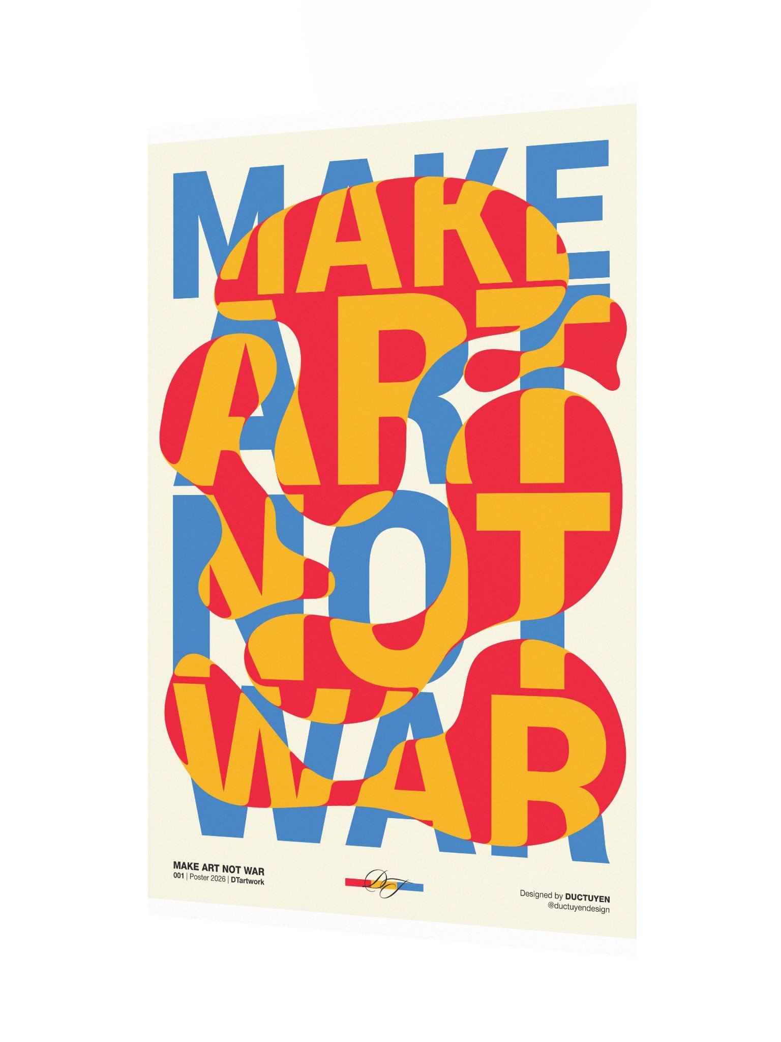 "MAKE ART NOT WAR" Print Poster (Unframe) product image (5)