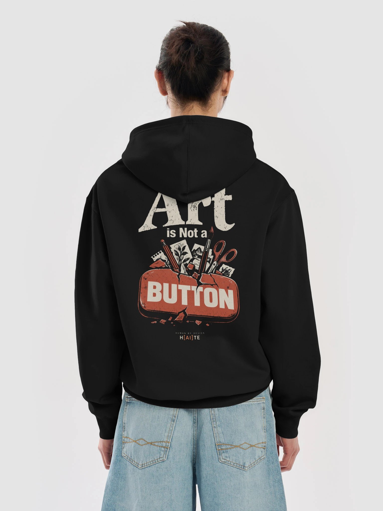Art Is Not a Button: Broken Button | Box Hoodie product image (21)