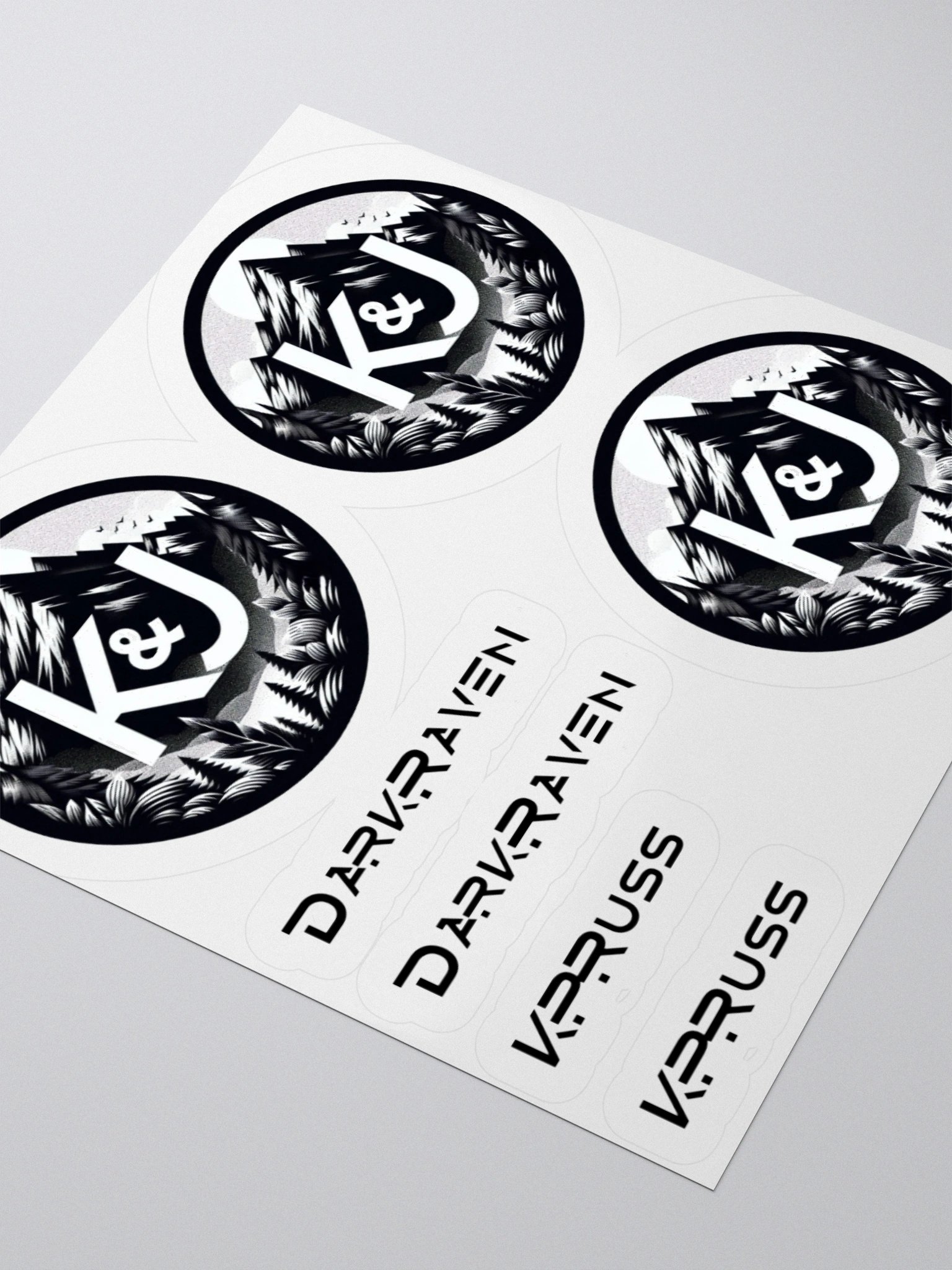 Monochromatic Mountain Kiss Cut Stickers Set product image (9)