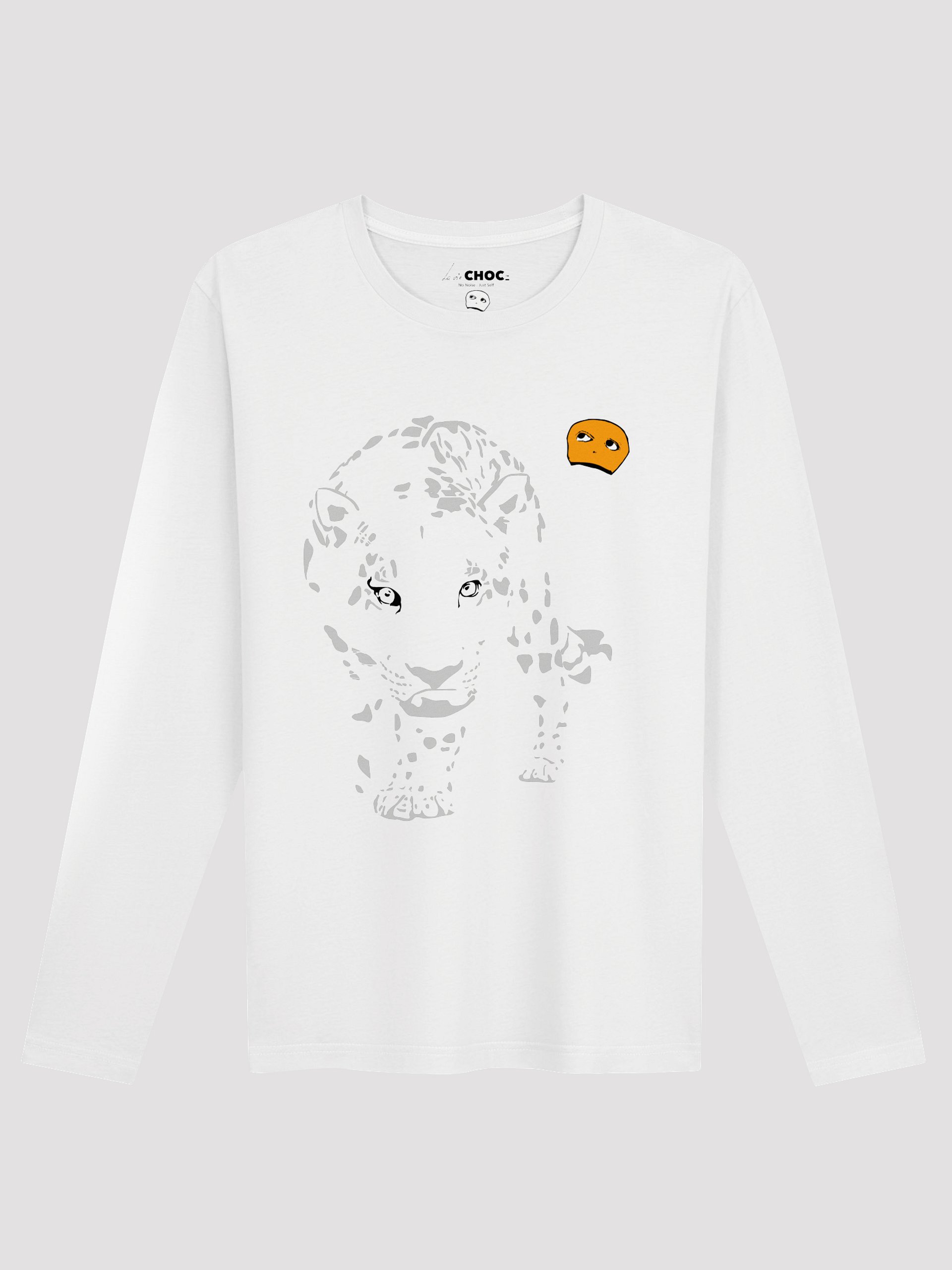 The Silent Spectator Long Sleeve Tee in White product image (1)
