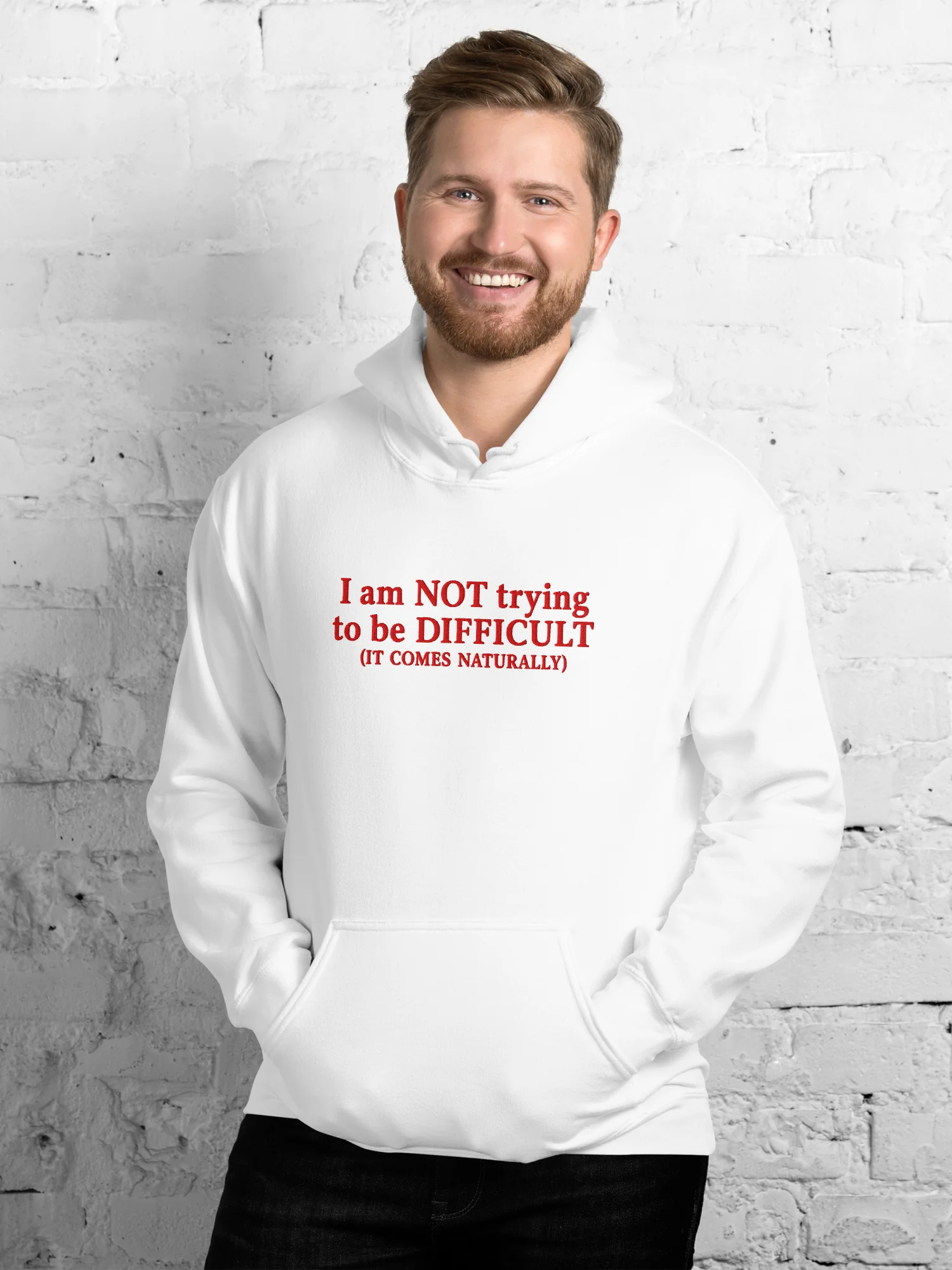 I am not trying to be difficult hoodie product image (2)