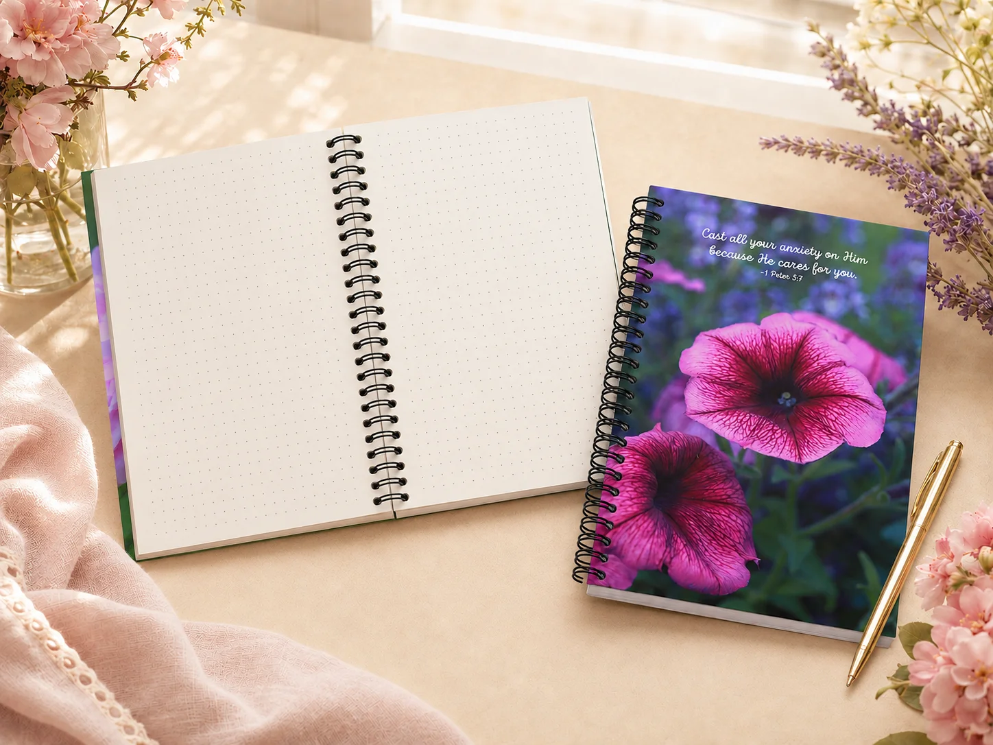 Cast Your Cares on Him - blank journal product image (2)