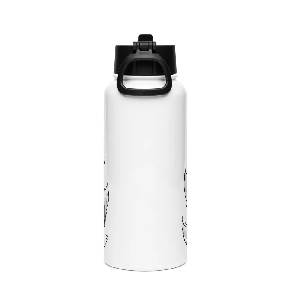 Aizuke Kitsune Stainless Steel Water Bottle product image (2)