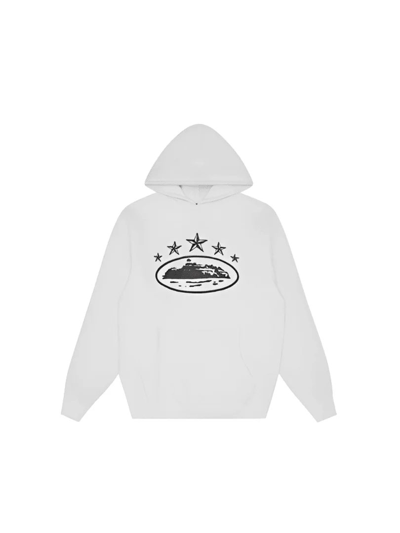 Corteiz 5 Starz Alcatraz Hoodie White product image (1)