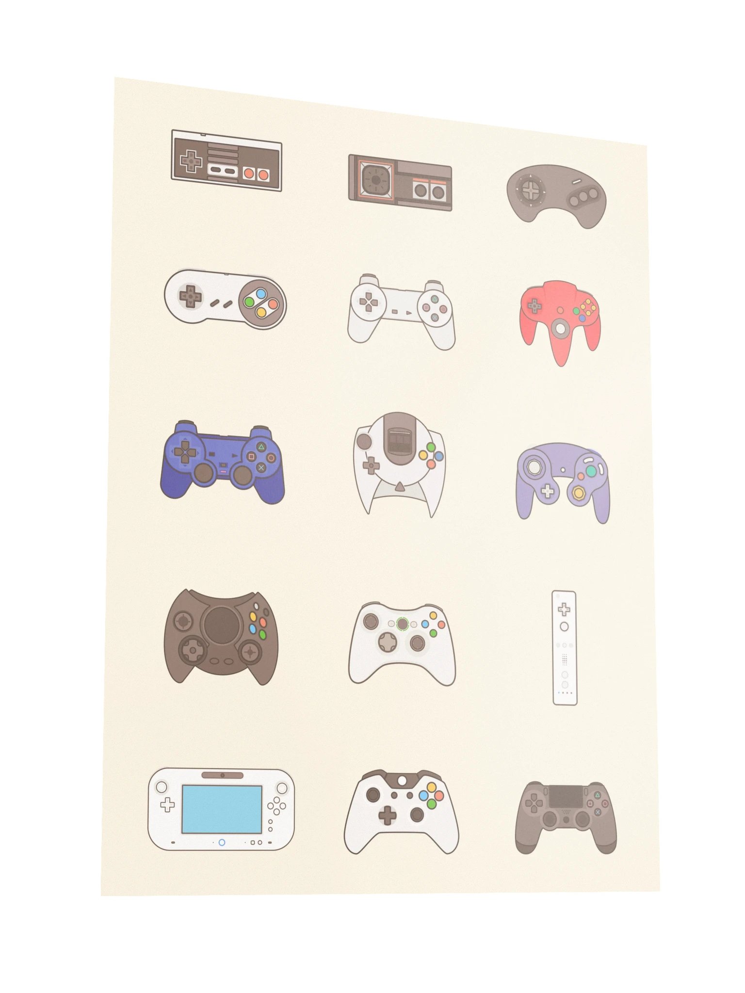 Retro Controllers (Beige) [3x4] product image (3)
