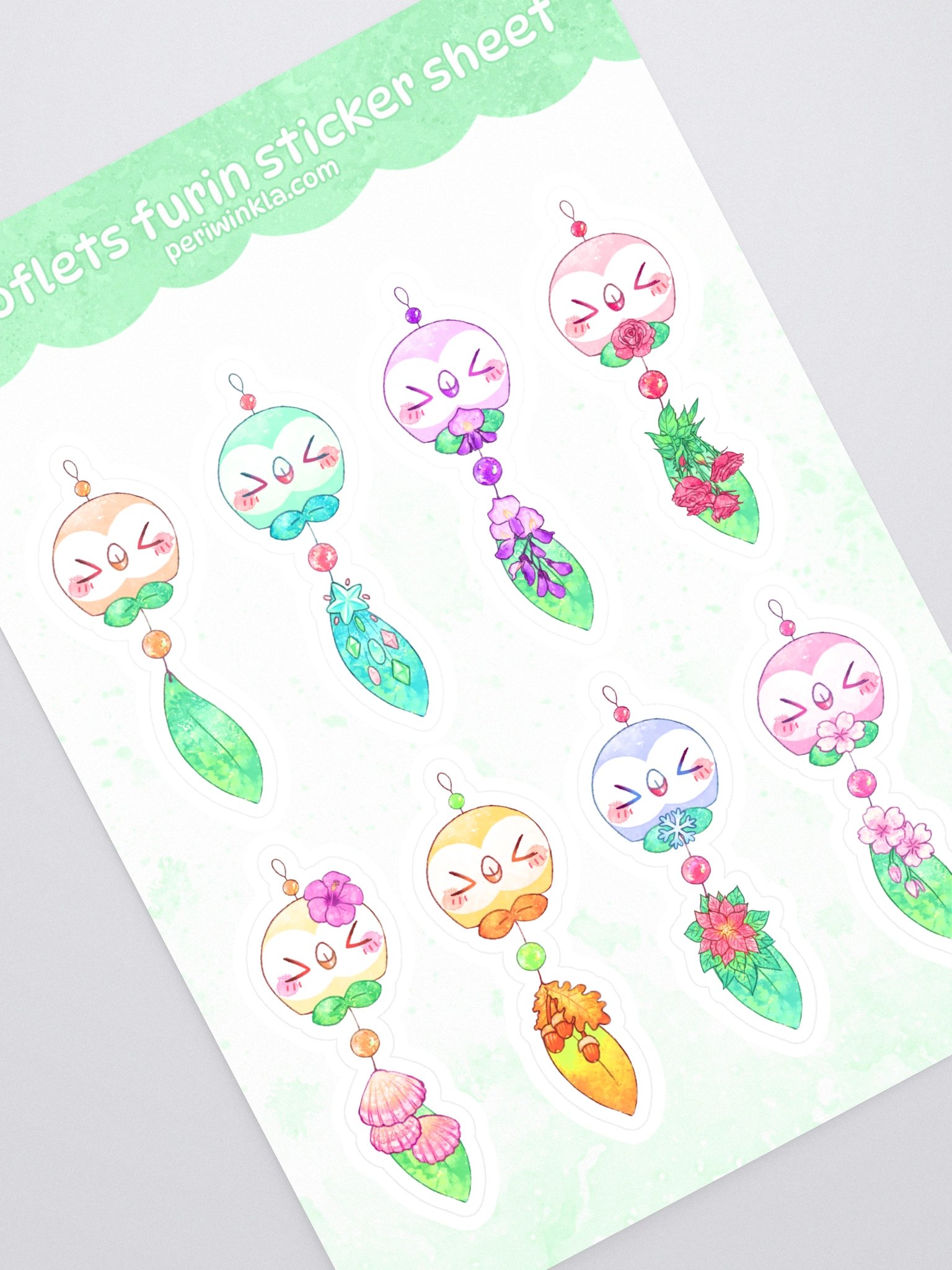 Flooflets furin sticker sheet product image (3)