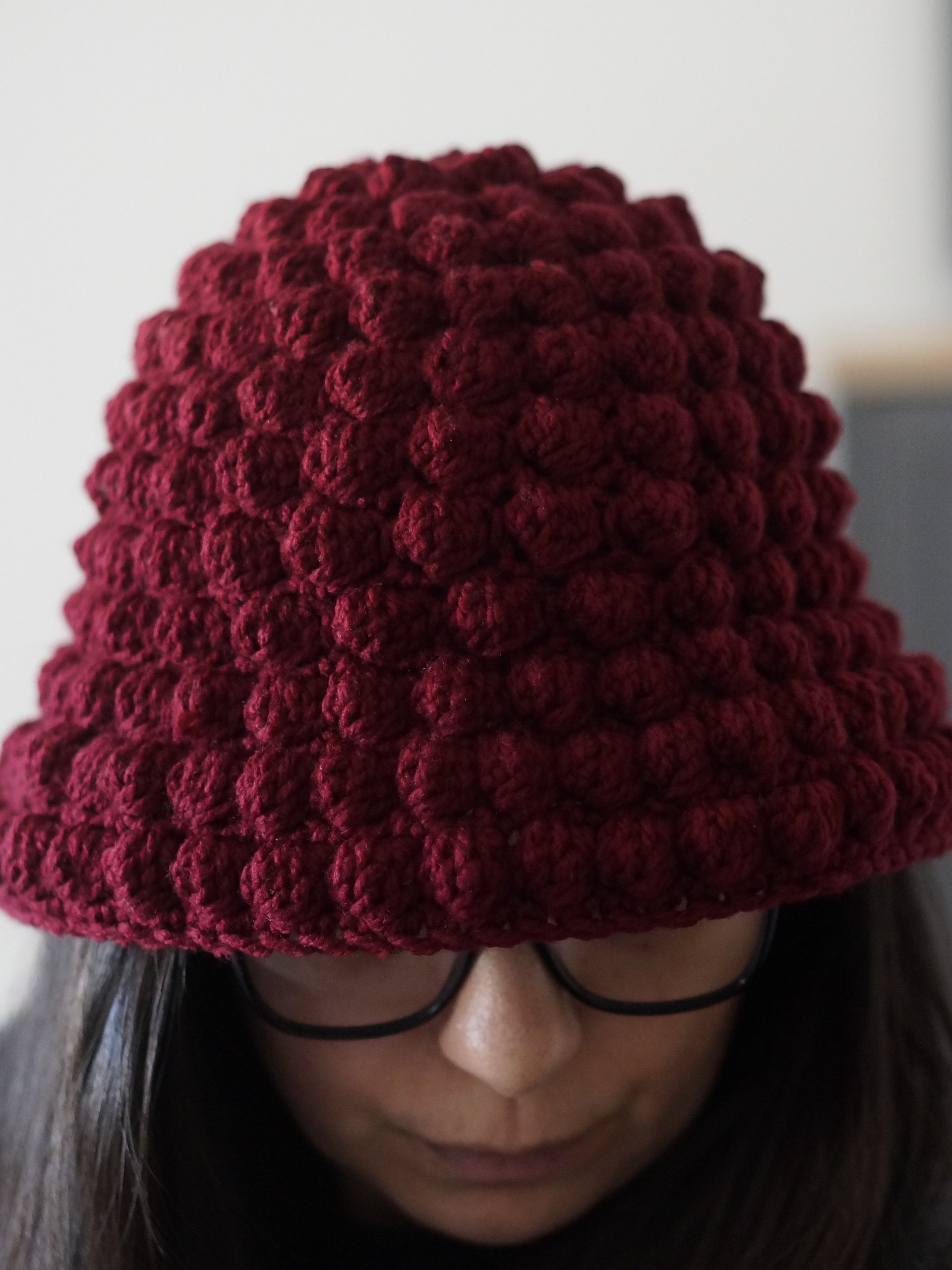 Bubbly bucket hat crochet pattern product image (1)