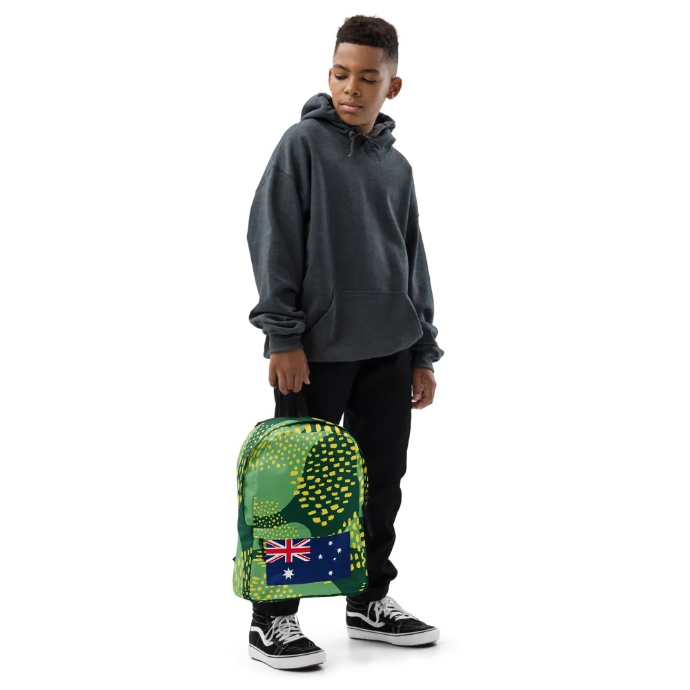 "Australia" Green and Gold Forever! Backpack product image (11)