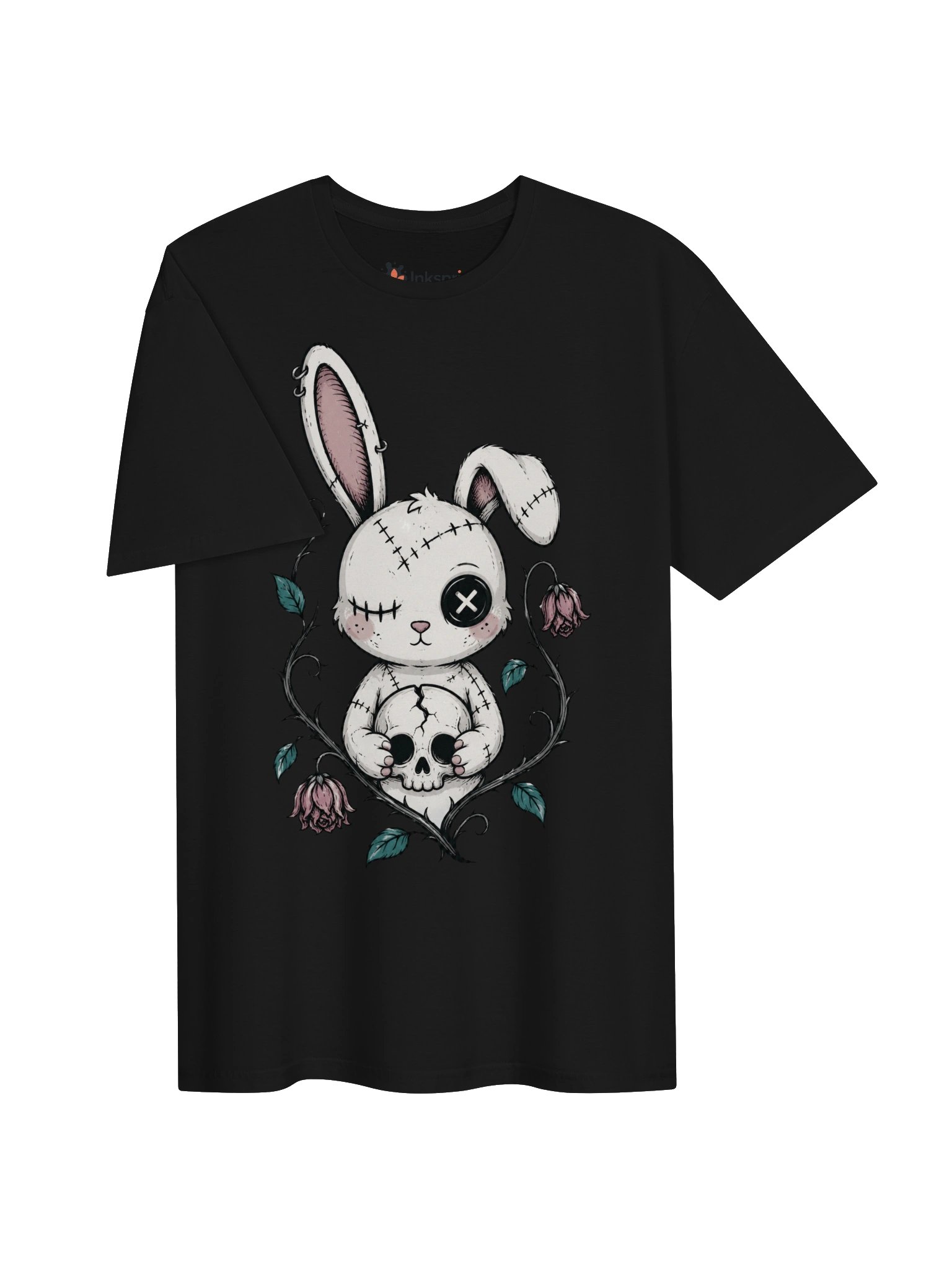 Cute Creepy Bunny Skull Tee product image (25)