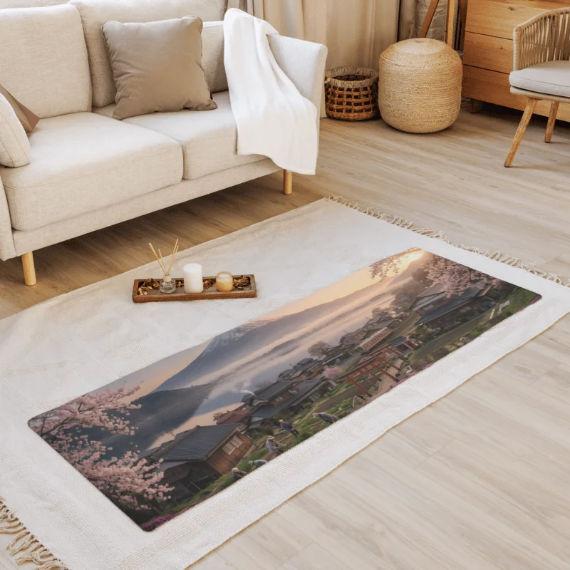 Mount Fuji Printed Yoga Mat | Non-Slip Microsuede Fitness Mat product image (3)