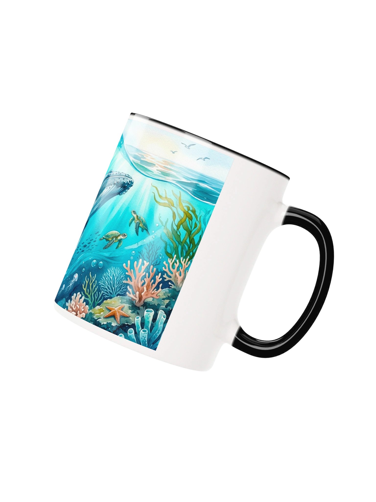 Majestic Humpback Whale Underwater Ocean Accent Mug product image (2)