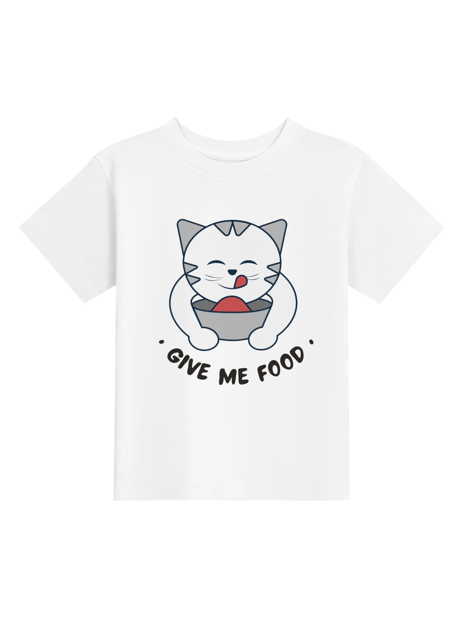 Give Me Food Cartoon Cat Toddler Tee product image (1)