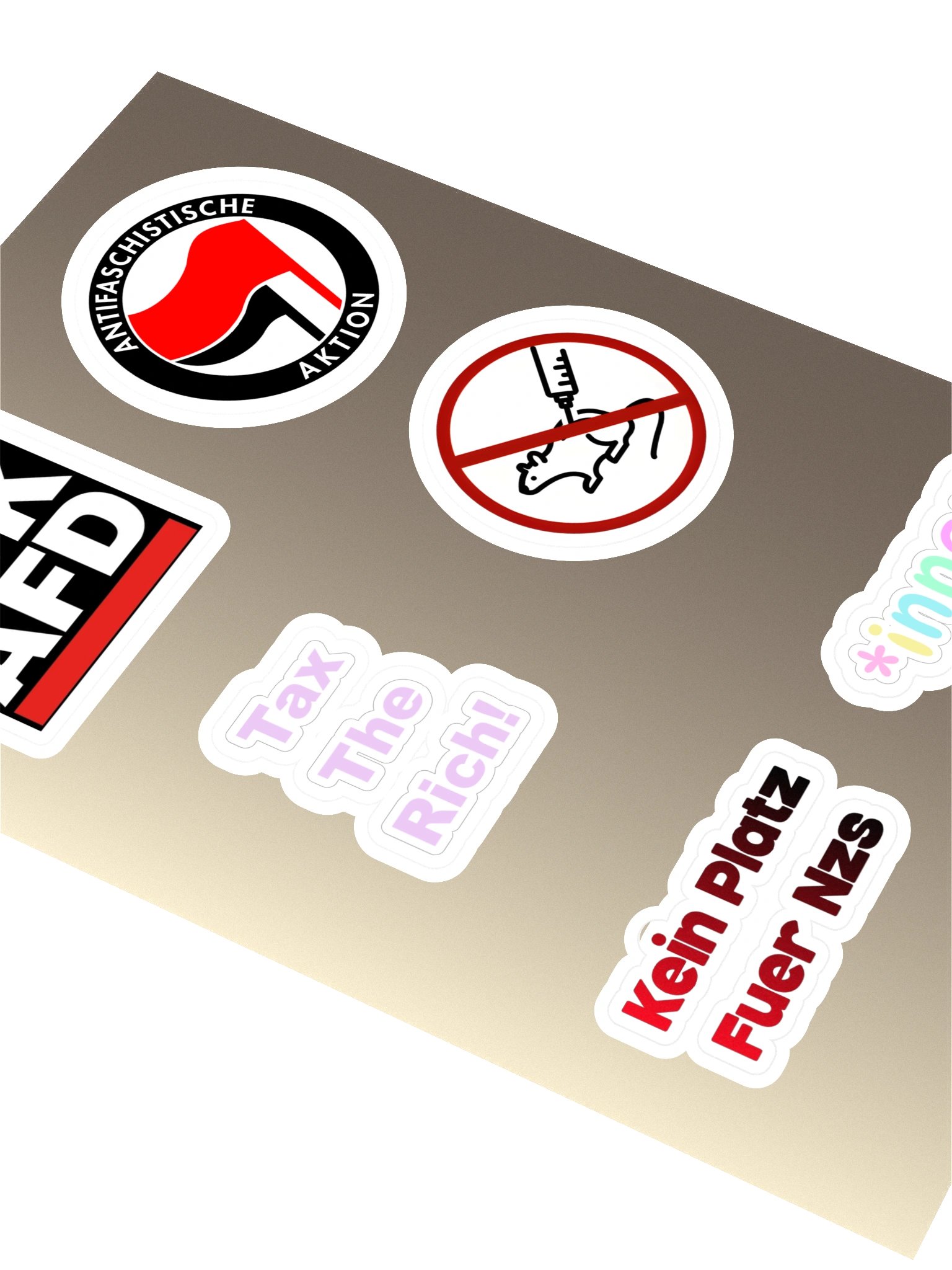 Antifaschistische Statement Sticker Sheet product image (2)