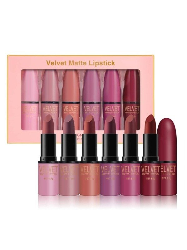 6 Colors Velvet Matte Lipstick Set product image (2)