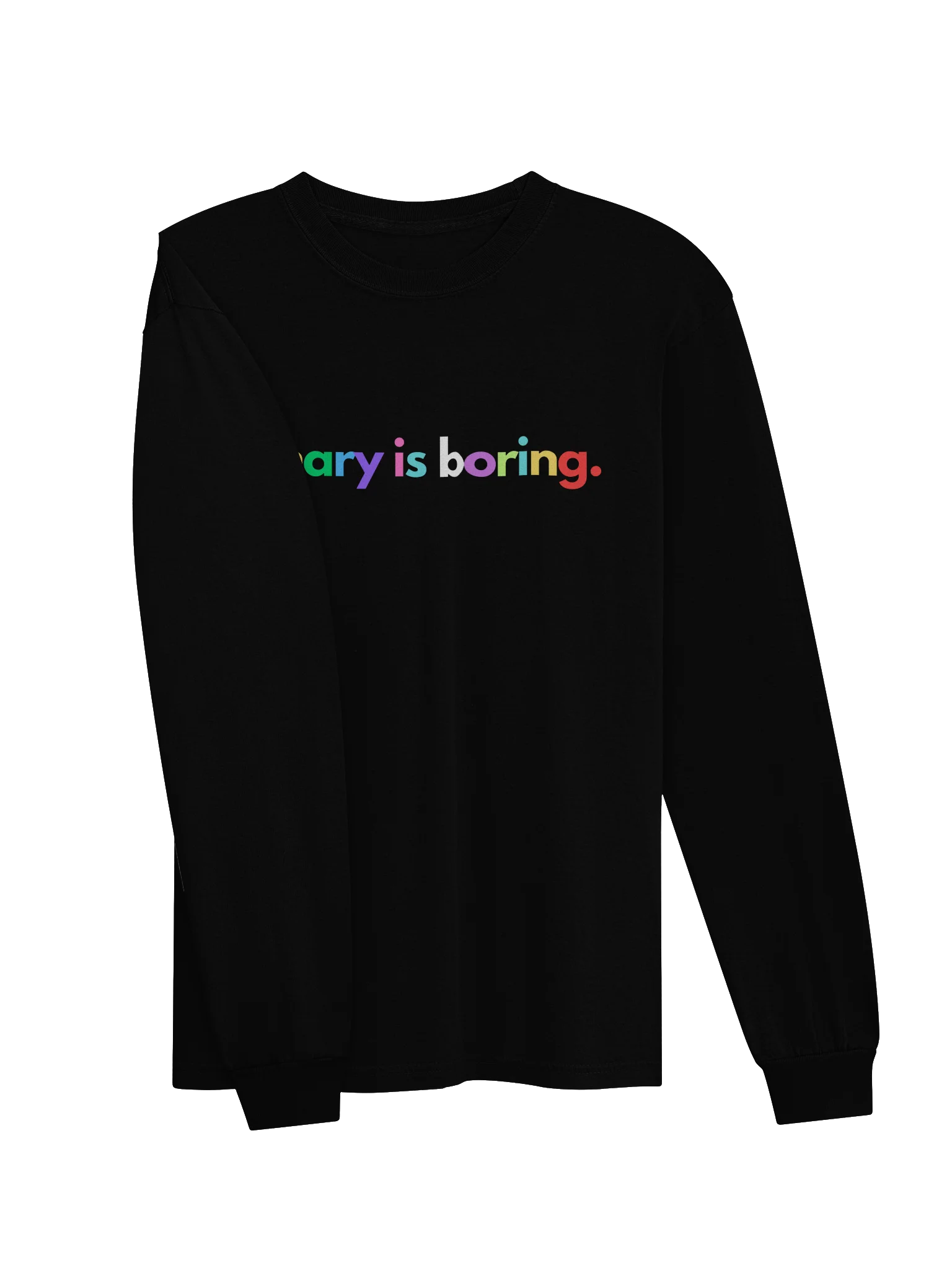 Binary Is Boring (rainbow) long sleeve tee product image (3)