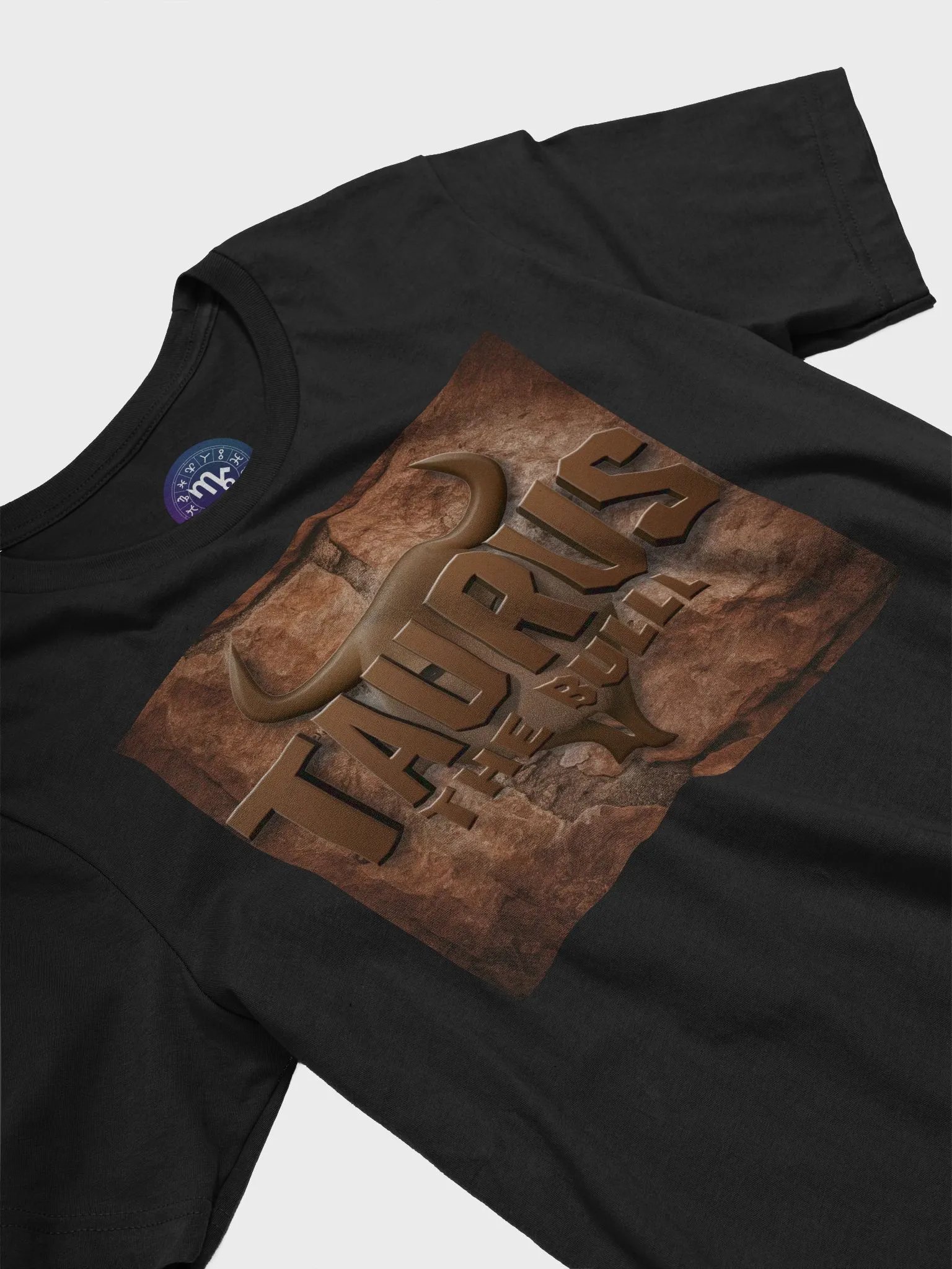 Unisex Taurus Zodiac T-Shirt - Rustic Bull Design with 'TAURUS THE BULL' Text product image (5)
